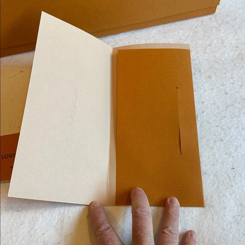 Louis Vuitton Authentic Box with Portfolio & Ribbon